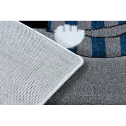 Weicher blauer Kinderteppich mit Piratenschiff-Motiv