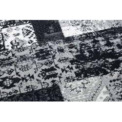 Weicher Patchwork Teppich, angenehme Textur für Schlafzimmer