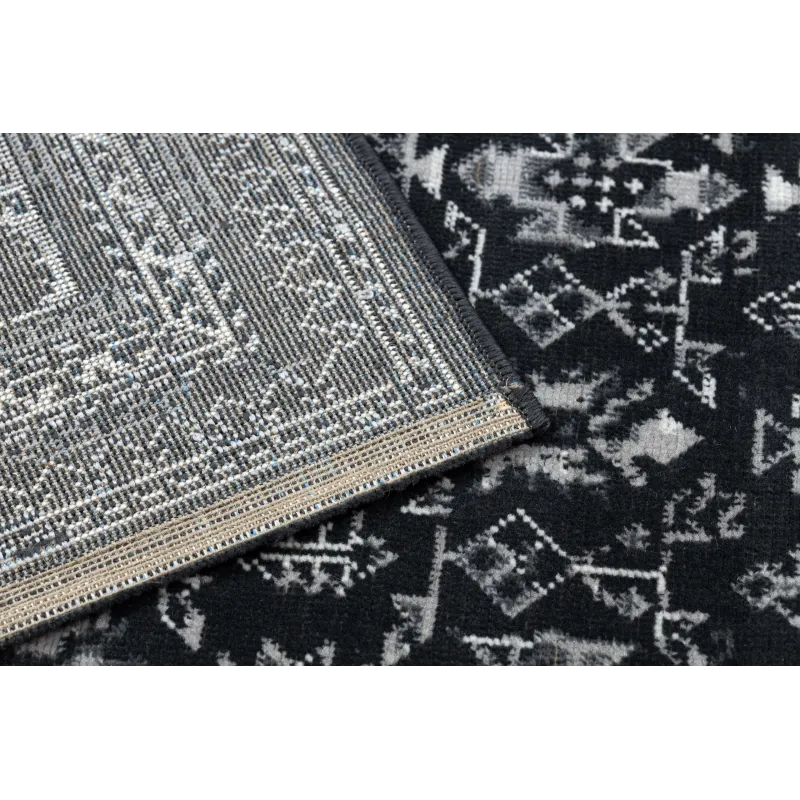 Hochwertiger schwarzer Vintage Teppich 22212996 für Langlebigkeit