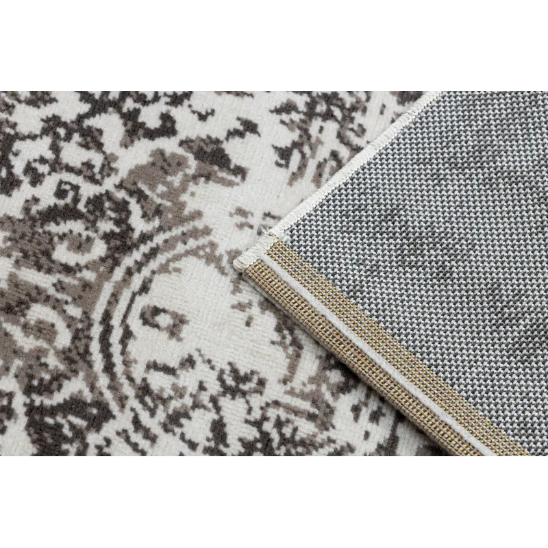 Weicher beiger Vintage Teppich, ideal für Schlafzimmer