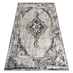 Teppich VINTAGE Rahmen Rosette 22235556 grau / schwarz