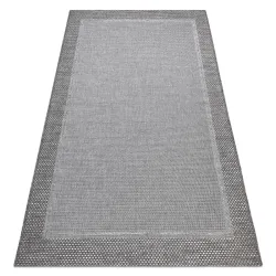Dywan SZNURKOWY SIZAL BOHO 46201575 Ramka szary