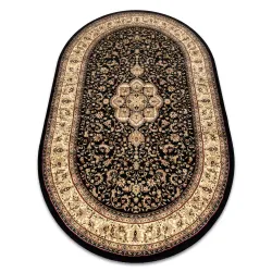 Teppich ROYAL ADR oval Muster 521 schwarz