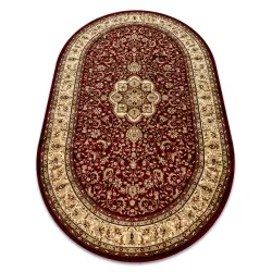 Teppich ROYAL ADR oval Muster 521 bordeaux