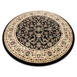 Teppich ROYAL ADR rund Muster 1745 schwarz