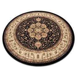 Teppich ROYAL ADR Kreis Muster 521 schwarz