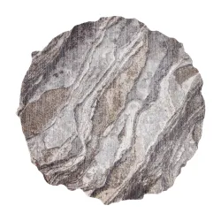 Teppich TINE 75313C Stein, Fels - modern, unregelmäßige Form dunkelgrau / hellgrau