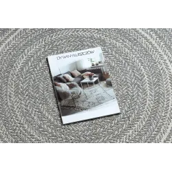 Boho-Stil runder Teppich aus grauem Sisal, perfekt für moderne Räume