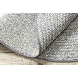 Sisal Teppich grau, geflochten, ideal für Schlafzimmer oder Wohnzimmer