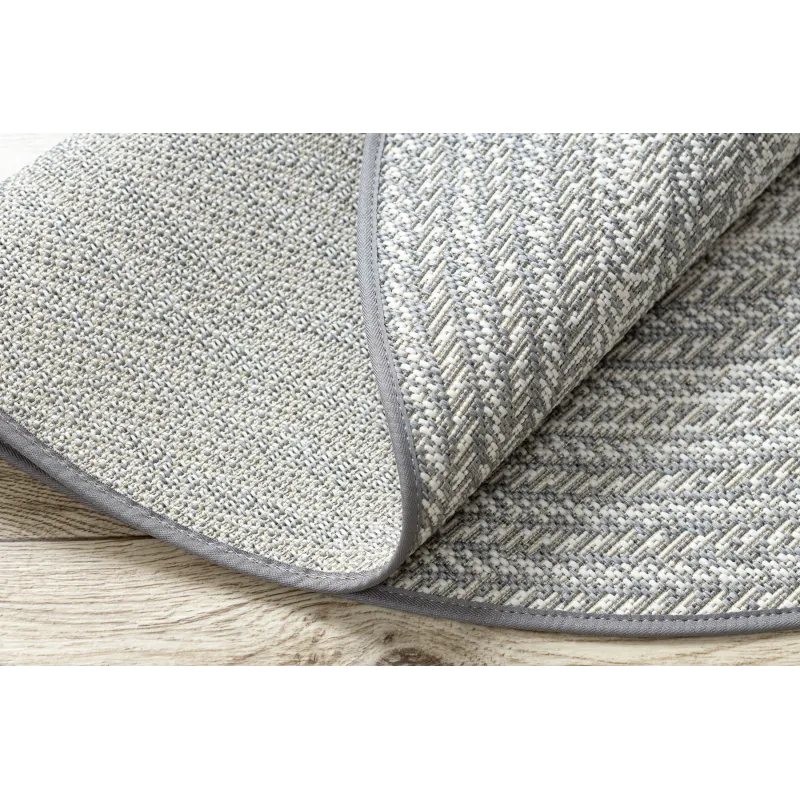 Sisal Teppich grau, geflochten, ideal für Schlafzimmer oder Wohnzimmer