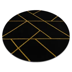Exklusiv EMERALD Teppich 1012 Kreis - glamour, stilvoll Marmor, geometrisch schwarz / gold