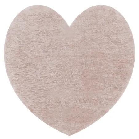 Moderner Waschteppich SHAPE 3105 Herz - erröten rosa, plüschig, rutschfest