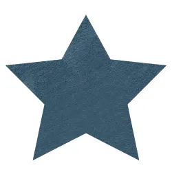 Moderner Waschteppich SHAPE 3148 Stern Shaggy - blau plüschig, Antirutsch