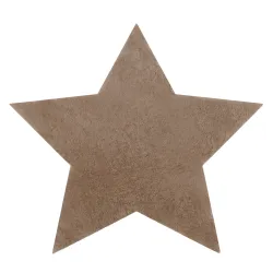 Moderner Waschteppich SHAPE 3148 Stern Shaggy - beige plüschig, Antirutsch