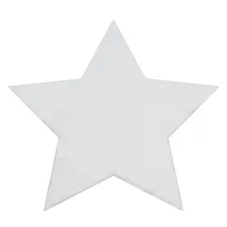 Moderner Waschteppich SHAPE 3148 Stern Shaggy - elfenbein plüschig, Antirutsch