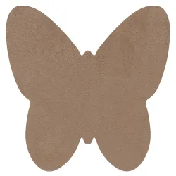 Moderner Waschteppich SHAPE 3150 Schmetterling Shaggy - beige plüschig, Antirutsch