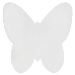 Moderner Waschteppich SHAPE 3150 Schmetterling Shaggy - elfenbein plüschig, Antirutsch