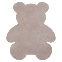 Moderner Waschteppich SHAPE 3146 Teddybär Shaggy - erröten rosa plüschig, Antirutsch