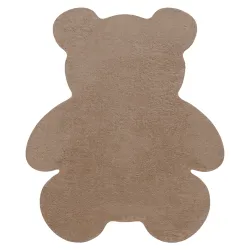 Moderner Waschteppich SHAPE 3146 Teddybär Shaggy - beige plüschig, Antirutsch