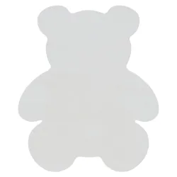 Moderner Waschteppich SHAPE 3146 Teddybär Shaggy - elfenbein plüschig, Antirutsch