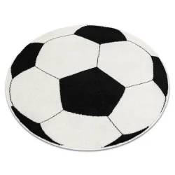 Teppich SILVER rund Ball - schwarz weiß