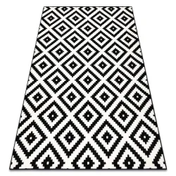 Teppich BCF MORAD RUTA Rauten, geometrisch - Schwarz / Creme