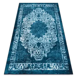 ANTIKA Teppich 123 tek, modernes Ornament, waschbar - blau