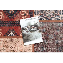 Moderner ANTIKA ancient rust Teppich, stilvolles Patchwork, waschbar