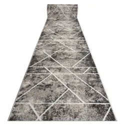 Läufer MATEO 8031/944 Modern, geometrisch, Dreiecke - Strukturell grau / beige