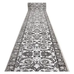 Läufer MATEO 8037/944 Modern Rahmen, Blumen - Strukturell grau / beige