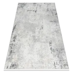 Moderner Teppich DUKE 51378 creme / grau - Beton, Stein strukturiert, sehr weich, Fransen
