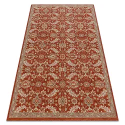 Teppich LEGEND 468 16 GB301 Wollenteppich OSTA - Blumen, Rahmen exklusiv beige / rot