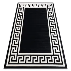 Teppich PEARL 51327H schwarz - Rahmen, griechisch exklusiv, strukturiert