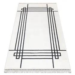 Teppich AMOUR 53096C creme - Rahmen, Linien modern, elegant
