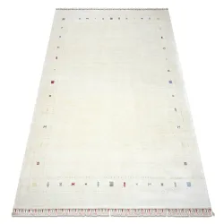 Teppich HERIZ A0987C Rahmen Creme - aus Bambusfaser, exklusiv, stilvoll