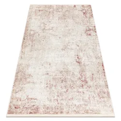 Teppich DISTIN 0828A rosa / puder / weiß modern - Abstraktion, Vintage, Fransen