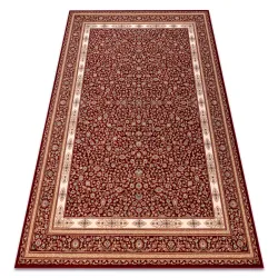 Teppich Wolle NAIN Ornament, Rahmen, 7965/51066 rotwein / beige