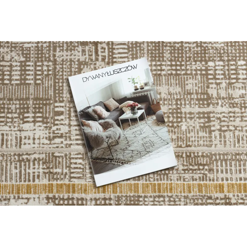 Eleganter Teppich DUKE 51523 in beige und gold, ideal für moderne Räume