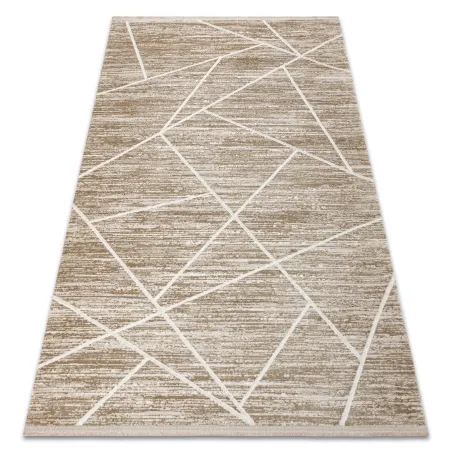 Moderner geometrischer Teppich DUKE 51557 in Beige, sehr weich und stilvoll