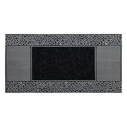 Fussmatte BH 806 Steine, rutschfest, außen, innen, auf Gummi - silber