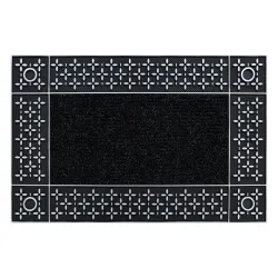Schmutzfangmatte BH 207 Gitter, rutschfest, außen, innen, auf Gummi - silber