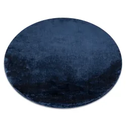 Teppich VISCO Kreis marineblau 10 flauschig, KANINCHENFELL-IMITATION