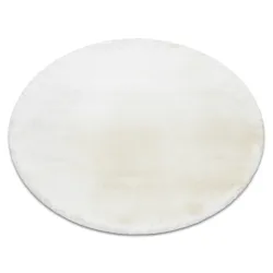 Moderner Teppich TEDDY NEW wool 45 Kreis Shaggy, plüschig, sehr dickes Creme