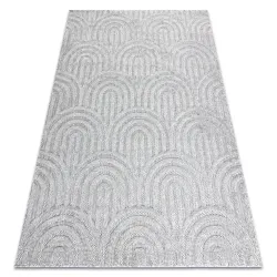 SANTO Sisal Teppich in geometrischem Grau
