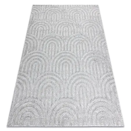 SANTO Sisal Teppich in geometrischem Grau