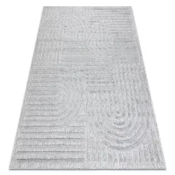 Sisal Teppich SANTO in geometrischem Grau, perfekt für stilvolle Räume