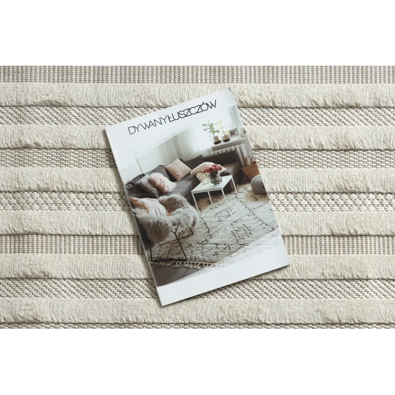 Eleganter weißer Sisal Teppich SANTO, ideal für Wohnzimmer oder Schlafzimmer