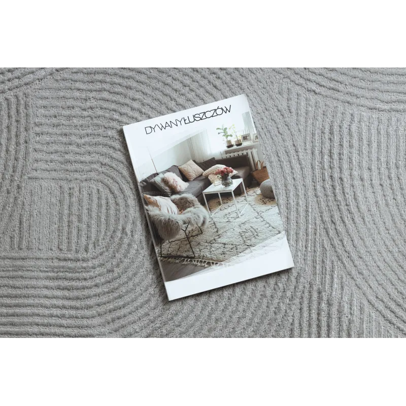 Dywan BALANCE 9086 szary - Geometryczny, strukturalny, glamour 