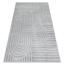 Teppich BALANCE 1918 grau - Geometrisch, strukturell, glamourös