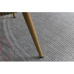 Runder Teppich TIMO 5979 in hellem Grau, stilvolles Accessoire für den Garten